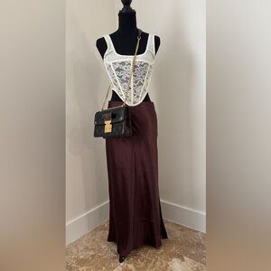 Vince Deep Burgundy Maxi Skirt